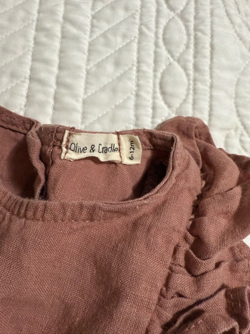 Mauve Ruffle Baby Romper - Picture 3 of 3